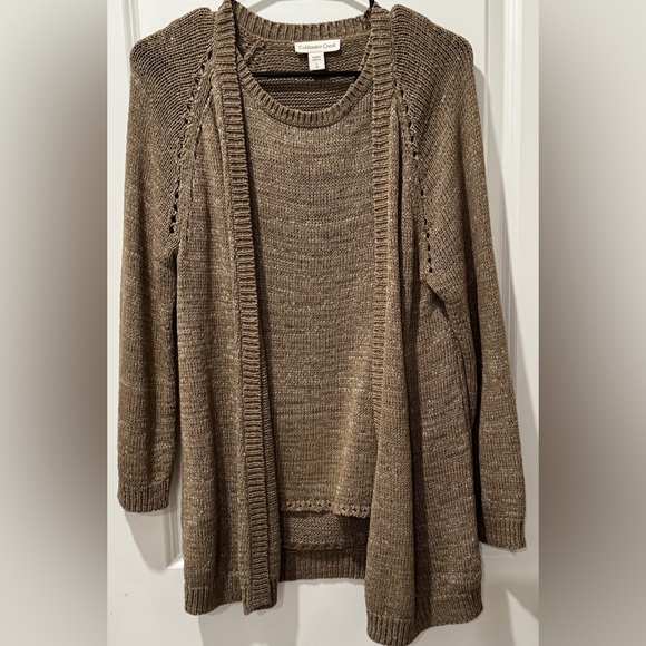 Coldwater Creek Knit Two Piece Sweater Set (Shell & Cardigan) - Picture 1 of 7